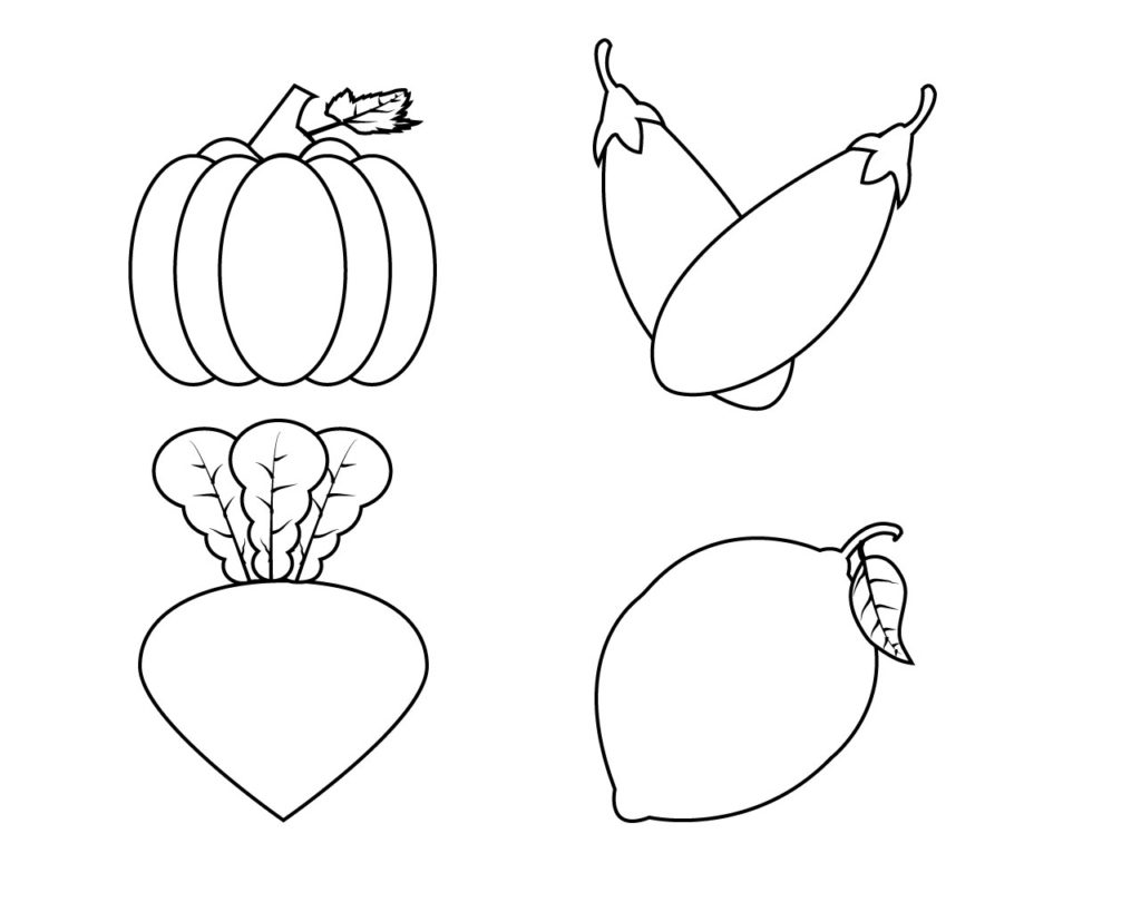 Vegetable Coloring Pages For Preschoolers, Toddlers