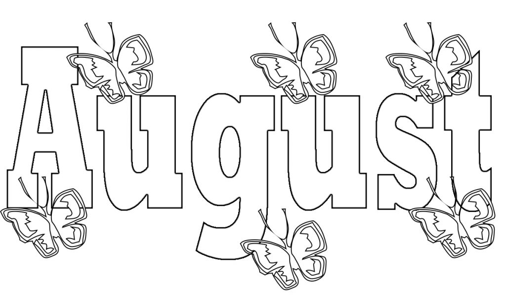 Easy August Coloring Pages - Astro Blog
