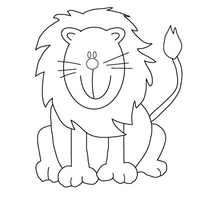 Cute Baby Lion Coloring Pages Printable