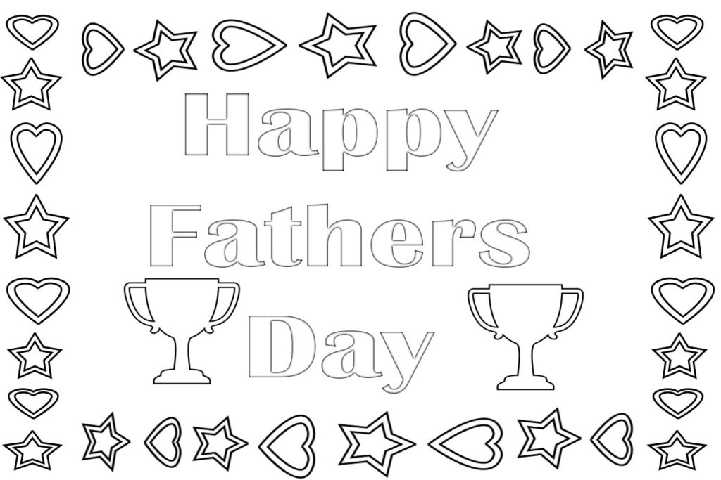 Happy Father's Day Coloring Pages Free