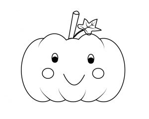 Smiling face Pumpkin Coloring Pages