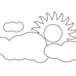 Sun Coloring Pages with Cloud