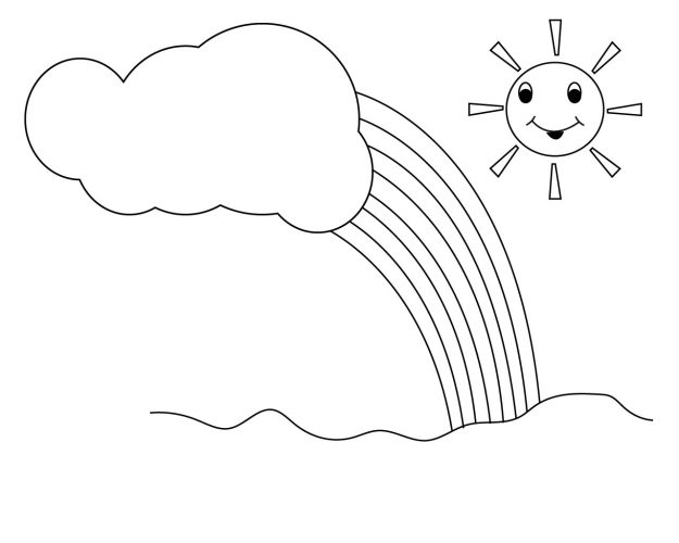 Sun and Rainbow Coloring Pages – Free Coloring Pages for Kids