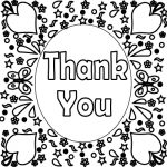 Thank You in heart shape frame Coloring Pages