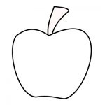 Apple outline coloring pages