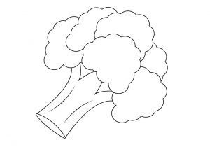 Broccoli Vegetable coloring pages
