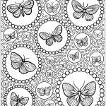 Butterfly in circle Coloring Pages