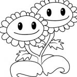 Cartoon Sunflower coloring pages