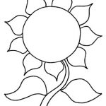 Easy Sunflower coloring pages