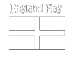 England Flag Coloring Sheet