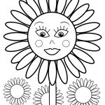 Face Sunflower coloring pages