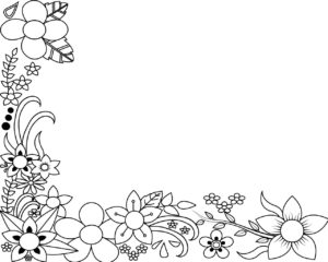 Flower Frame Coloring Pages