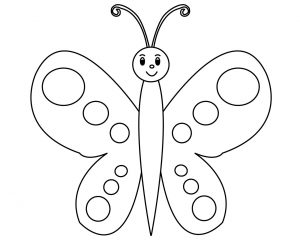 Funny Butterfly Coloring Page