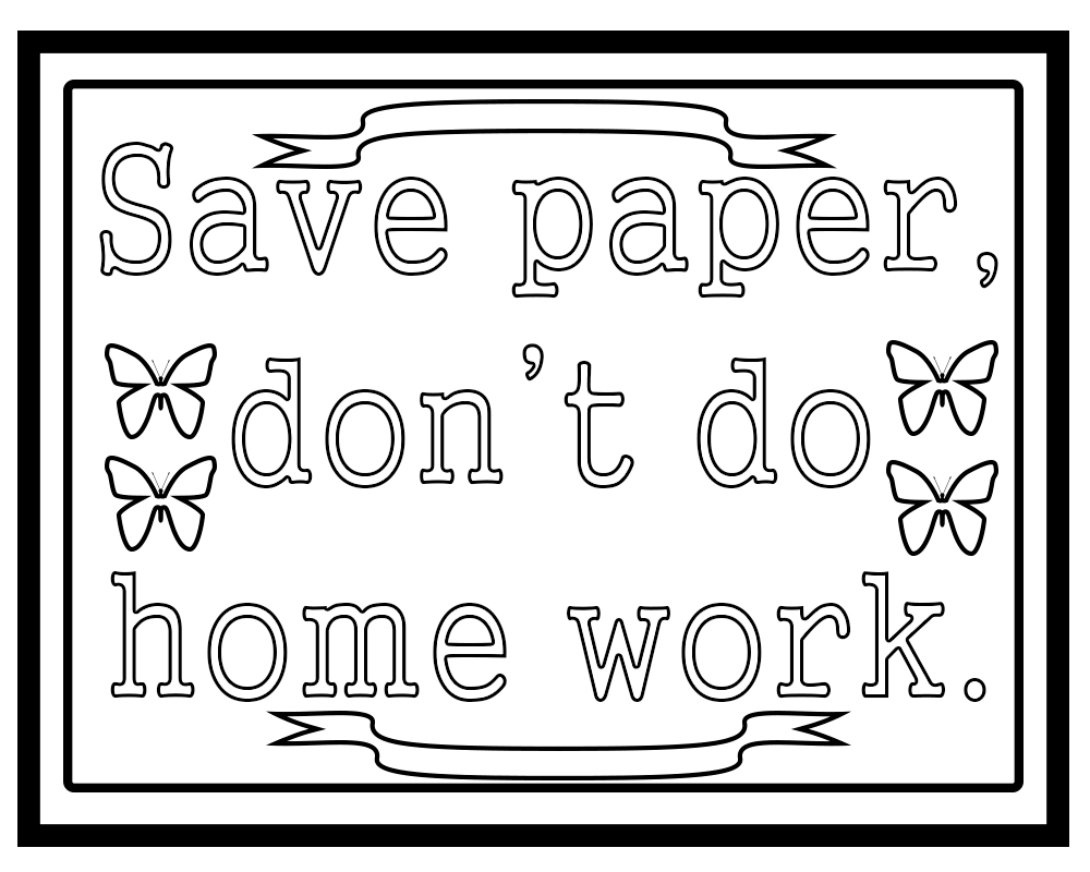 Funny Quote Coloring Pages Printable