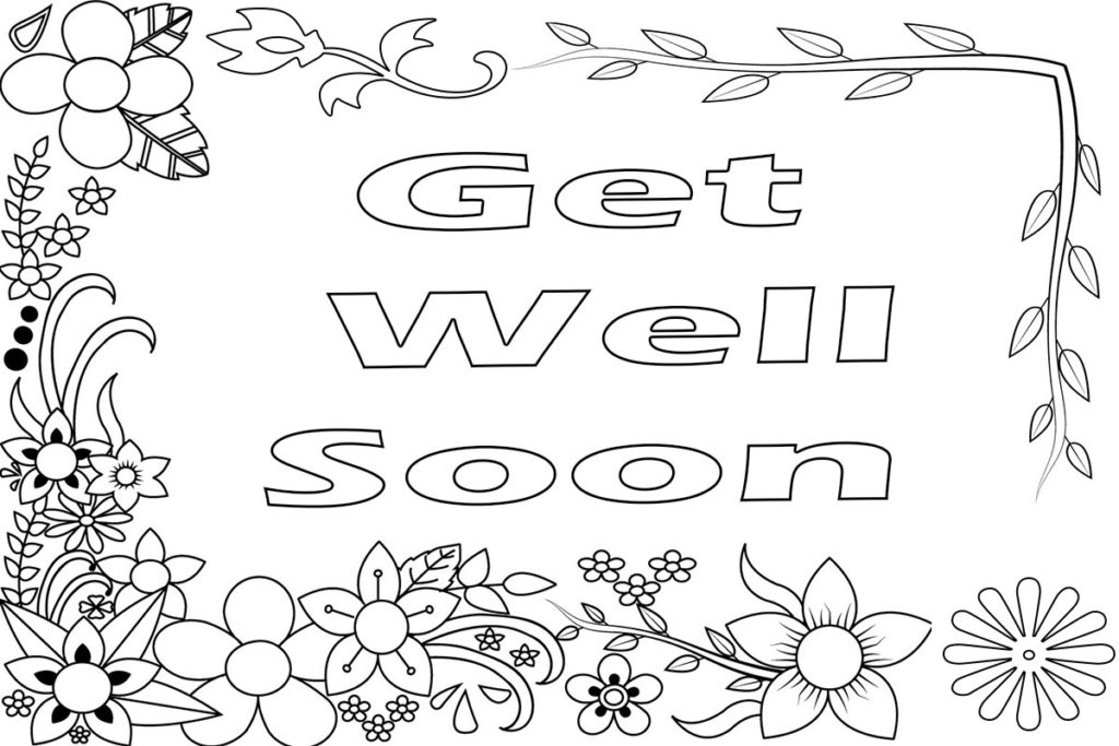 Get Well Soon Coloring Pages For Adults