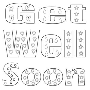 Get Well Soon Coloring Pages Printableq