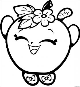 Girls shopkins apple coloring pages