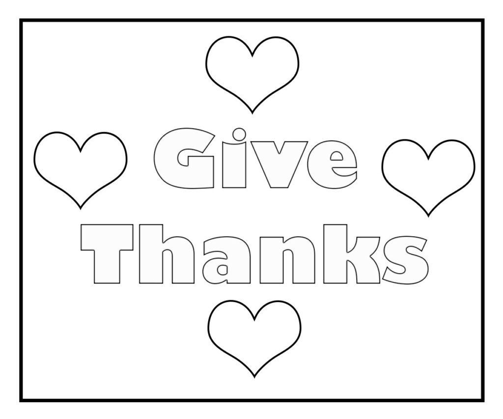 Give Thanks Coloring Pages