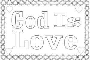 God Is Love Coloring Pages