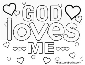 God Loves me Coloring Pages