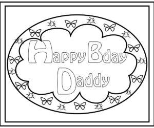 Happy Birthday Daddy Coloring Pages Printable