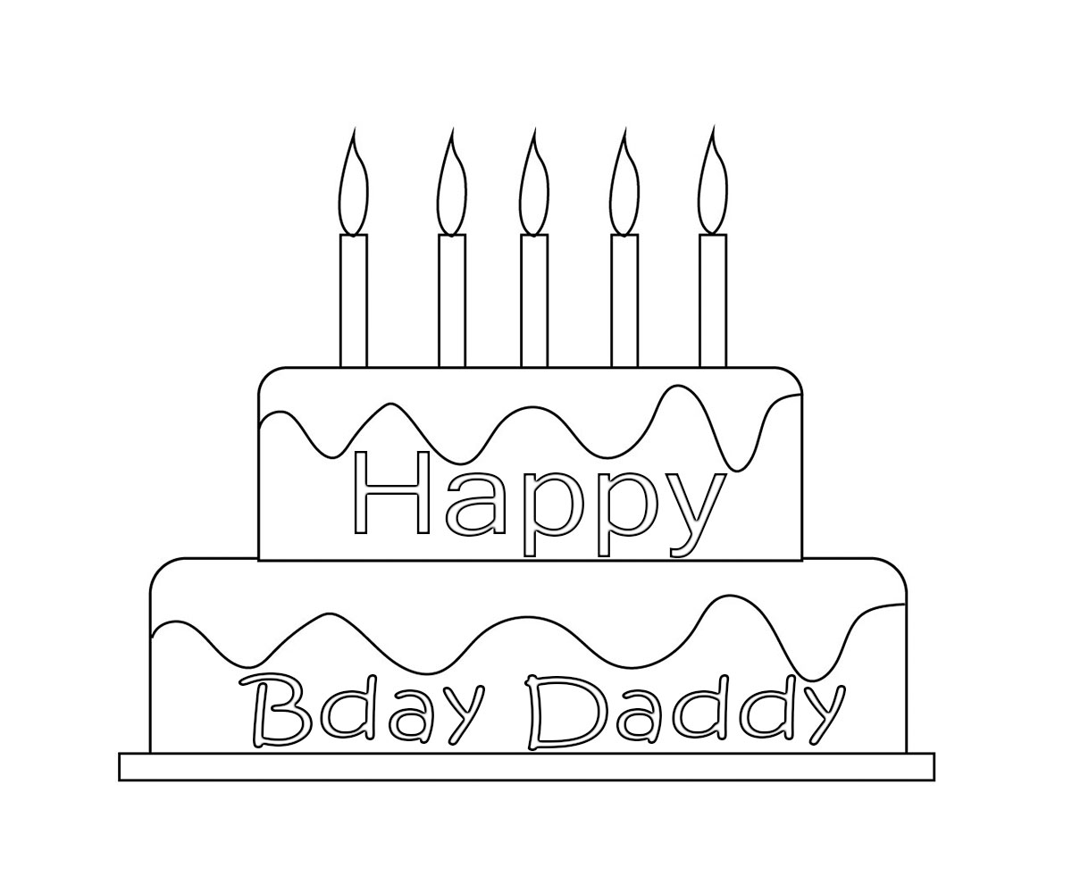 Happy Birthday Daddy Coloring Pages Free Coloring Pages for Kids