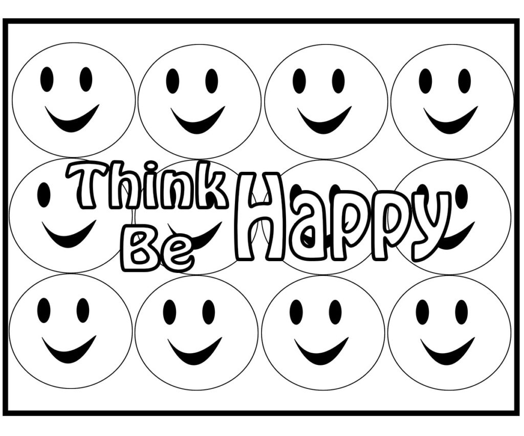 Happy Thoughts Coloring Pages Free