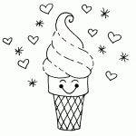 Heart Ice cream coloring pages