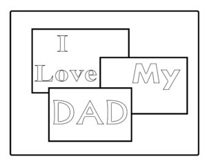 I Love My Dad Coloring Pages