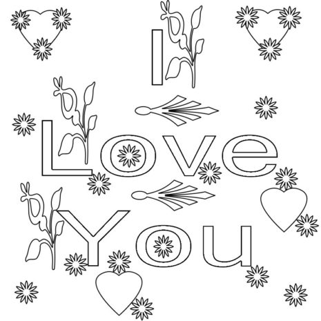 I Love You Coloring Pages to Print – Free Coloring Pages for Kids