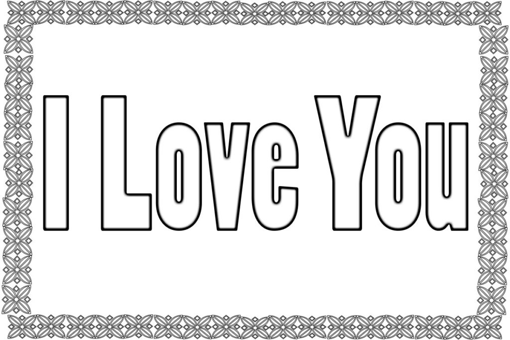 I Love You Coloring Pages For Girlfriend