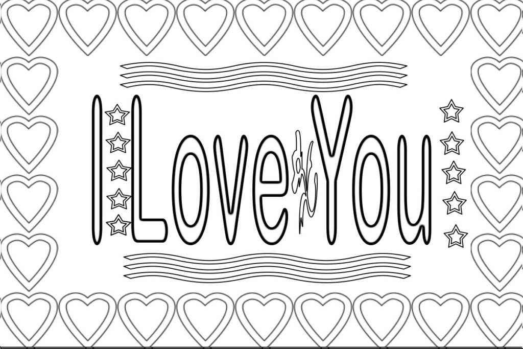 I Love You Coloring Pages To Printable