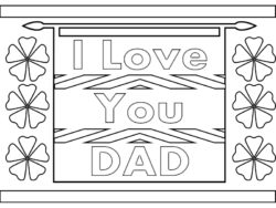 I Love You Dad Coloring Pages Printable Free