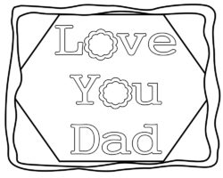 I Love You Dad Coloring Pages Printable Free