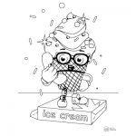 Ice cream coloring page