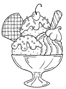 Ice cream coloring pages for kids