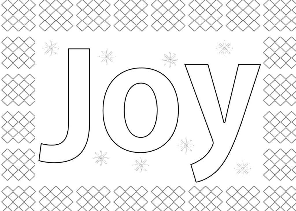 Joy Coloring Pages To Print