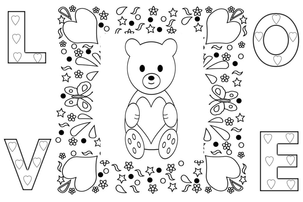 Love Coloring Pages For Adults
