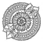 Mandala Sunflower coloring pages