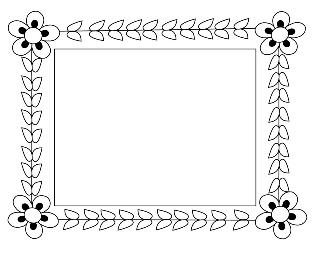 Photo Frame Coloring Pages