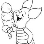 Piglet ice cream coloring pages