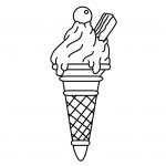 Single Ice cream coloring pages