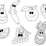 Smiling fruits with faces