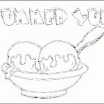 Summer fun with Ice cream coloring pages