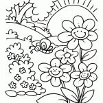 Sun and Sunflower coloring pages