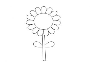 Sunflower coloring pages free