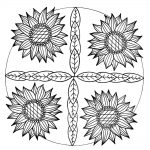 Sunflower drawing coloring pages