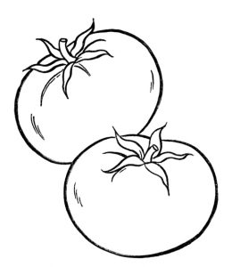 Tomato Vegetable coloring pages