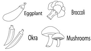 Vegetables Coloring Pages With Names