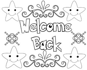 Welcome Back Printable Coloring Pages